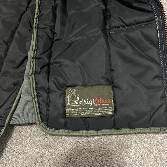 Refrigiwear Vest Jacket Mens Sz L Green Full Zip Super Insulated USA - Picture 4 of 6